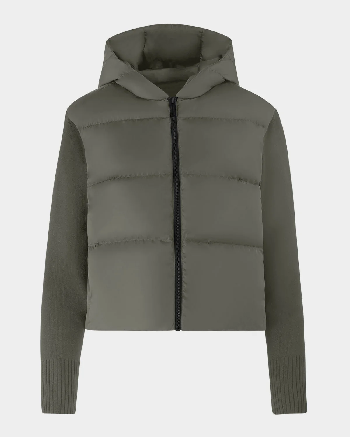 HyBridge Wide Quilt Knit Hoodie - 1