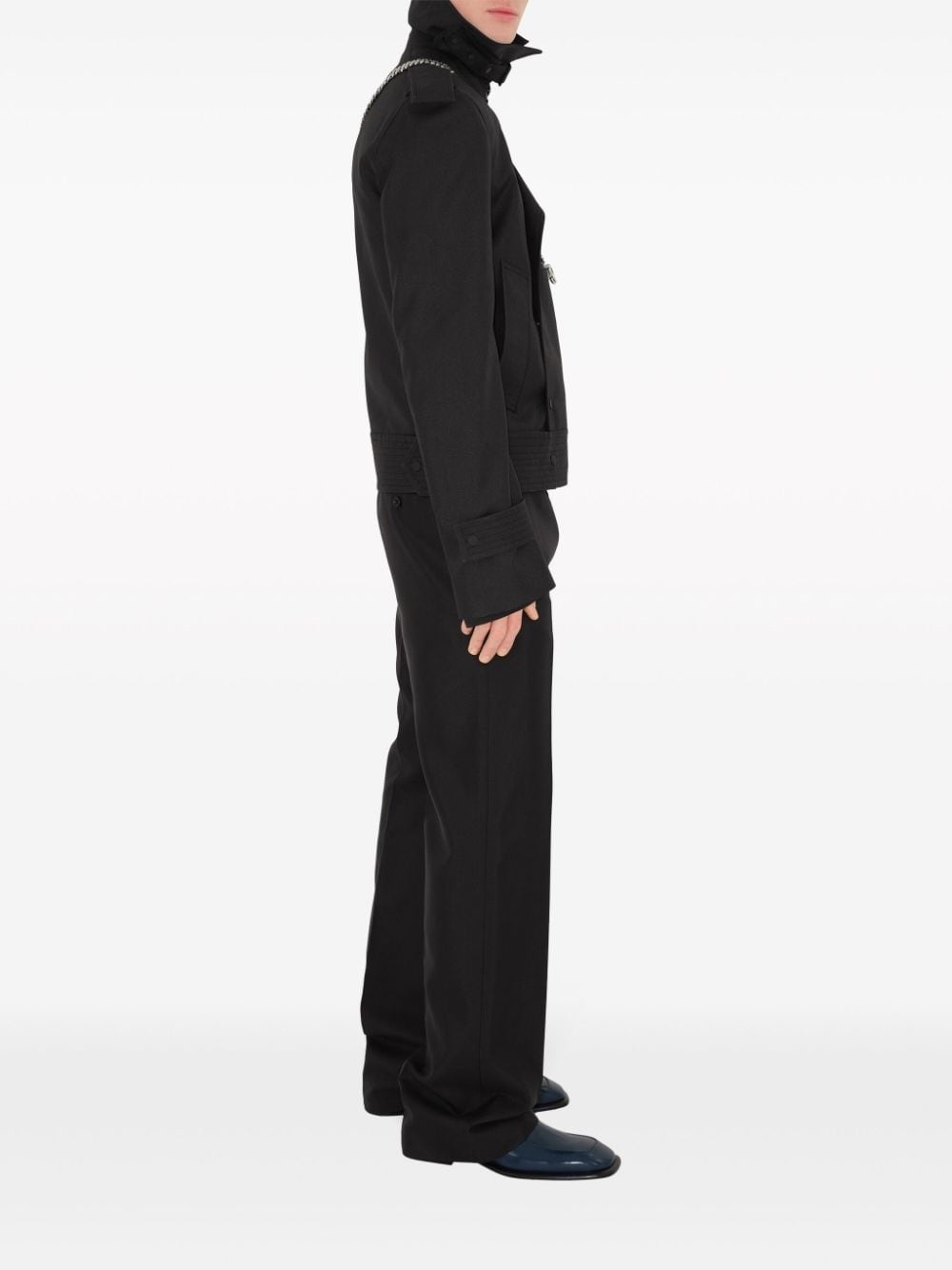 wool-blend tailored trousers - 3