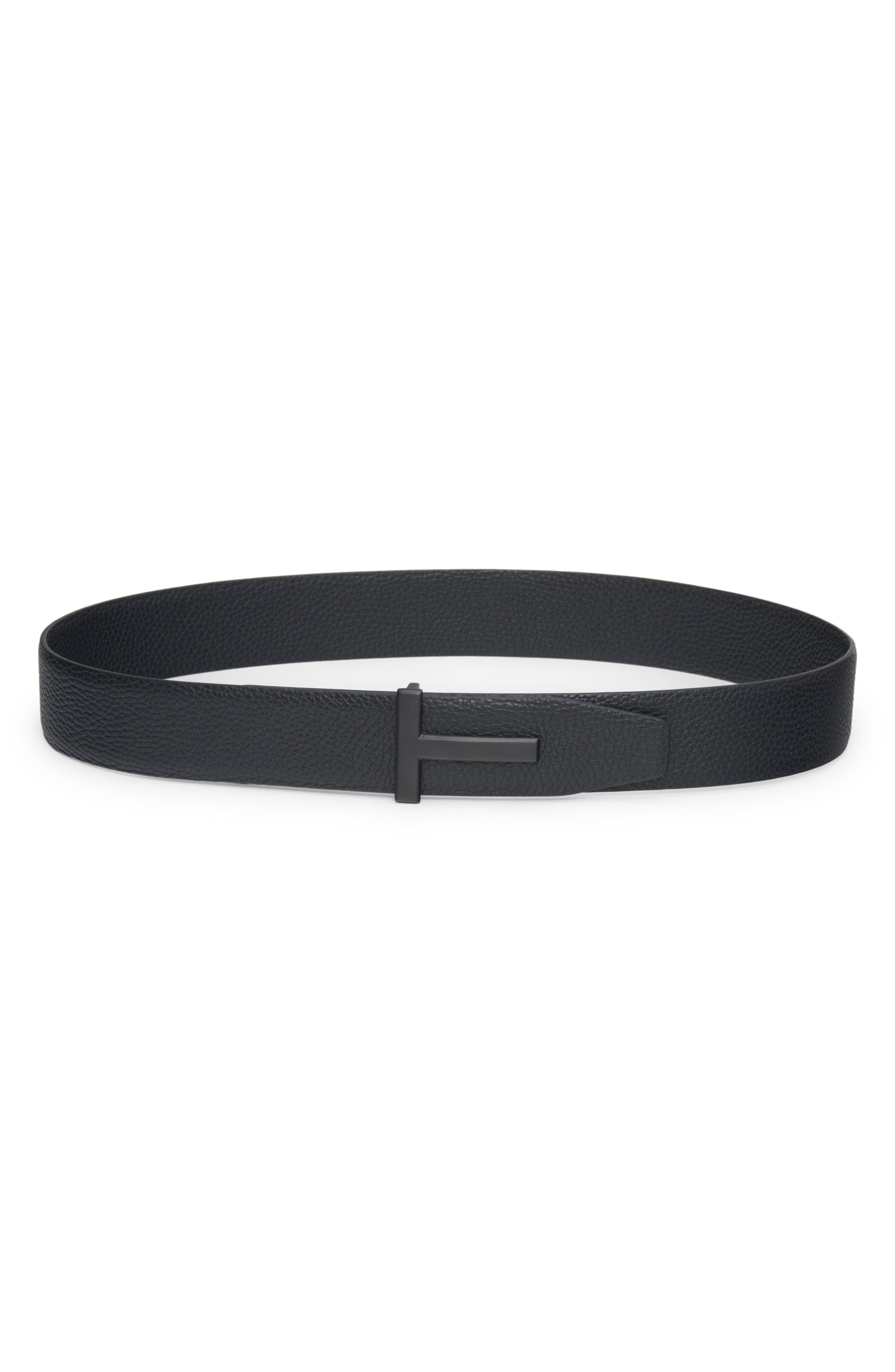 T Icon Soft Grain Leather Belt - 1