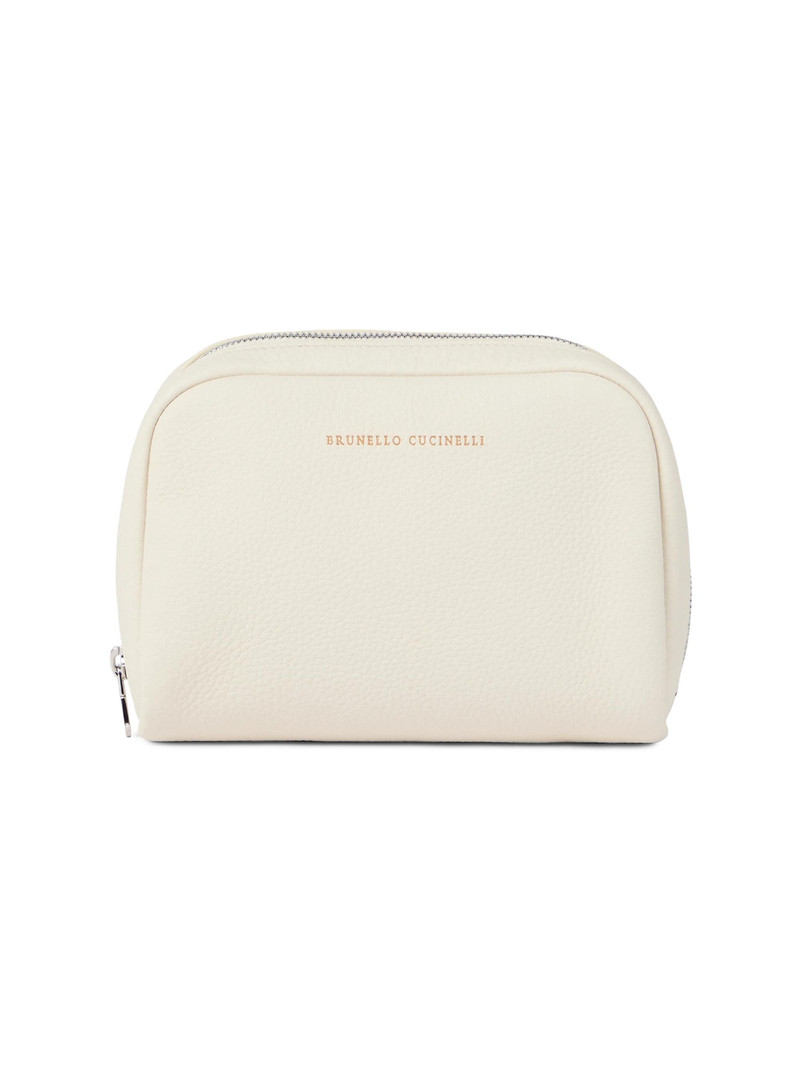 Fine Grain Calfskin Slim Beauty Case - Chalk 1