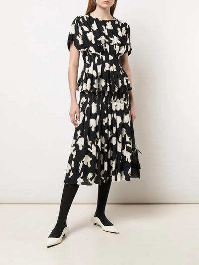 Proenza Schouler Iris print pleated skirt outlook