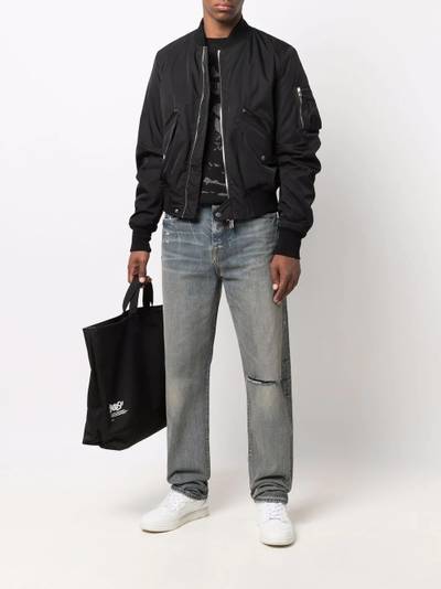 AMIRI zipped-up bomber jacket outlook