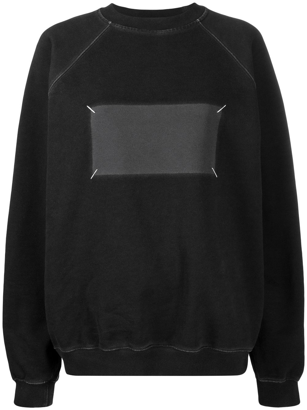 faded patch oversized sweatshirt - 1