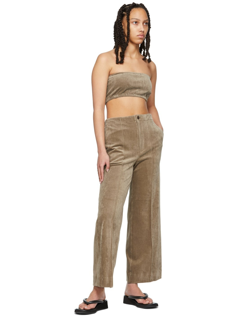 AURALEE Taupe Velour Bandeau outlook