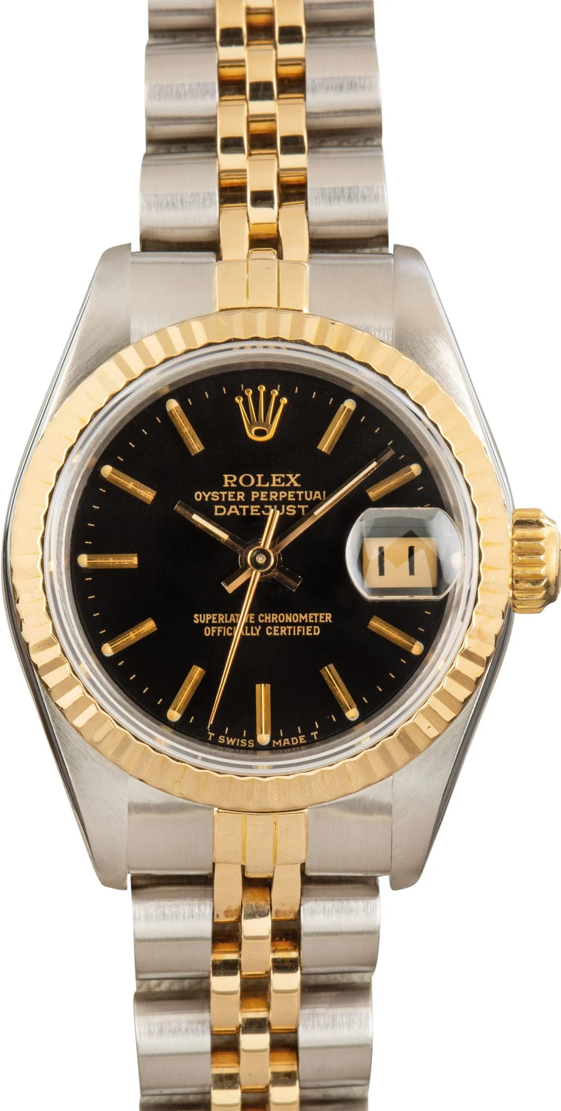Ladies Rolex Datejust Two Tone 69173 Black Dial - 1