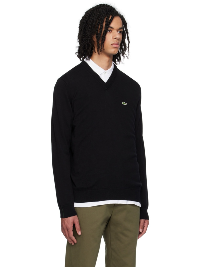 Black V-Neck Sweater 2