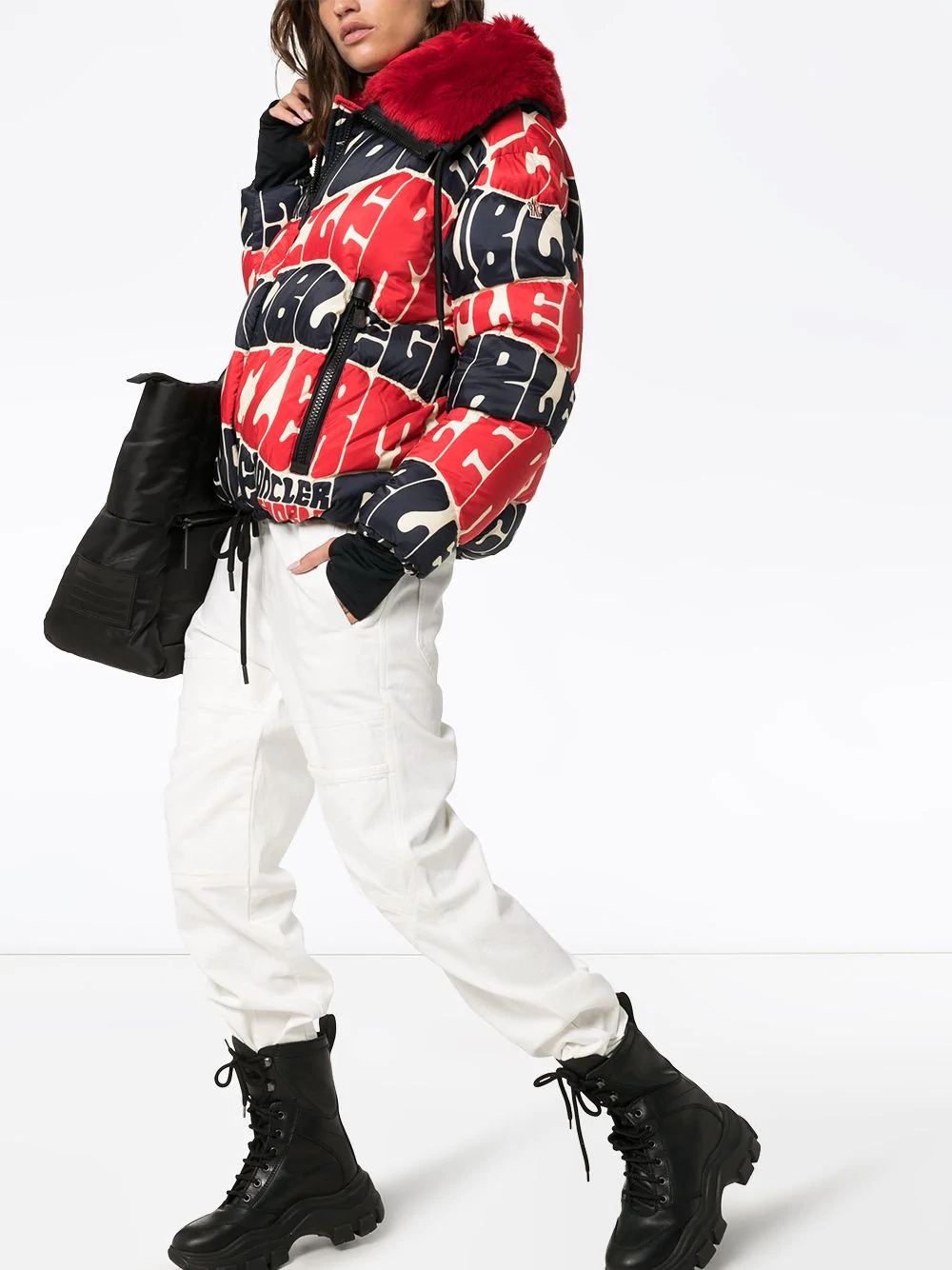 logo print puffer jacket - 2