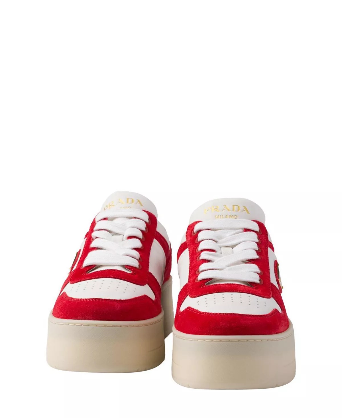 Women's Downtown Bold Nappa Leather and Suede Sneakers - 5