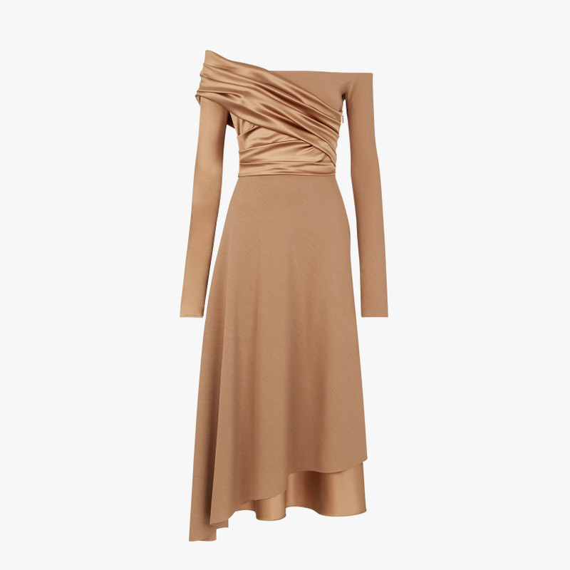 Brown jersey dress 1