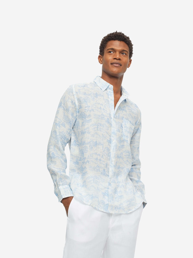 Men's Shirt Milan 18 Linen White - 2