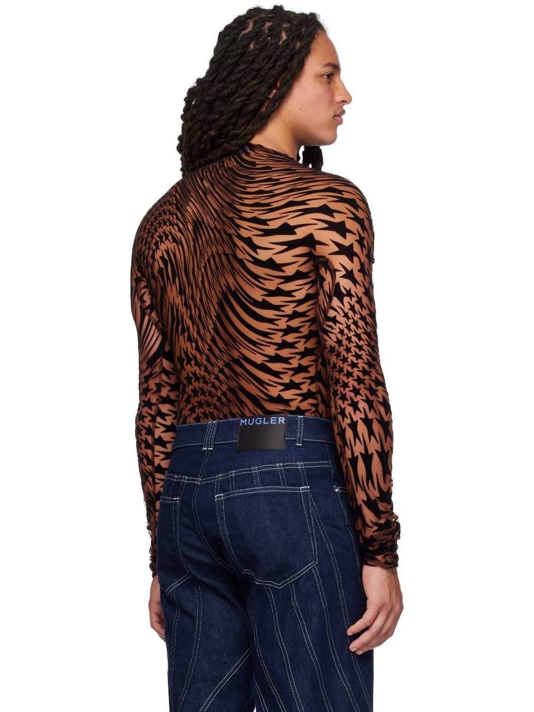 Brown & Black Star Turtleneck - 3