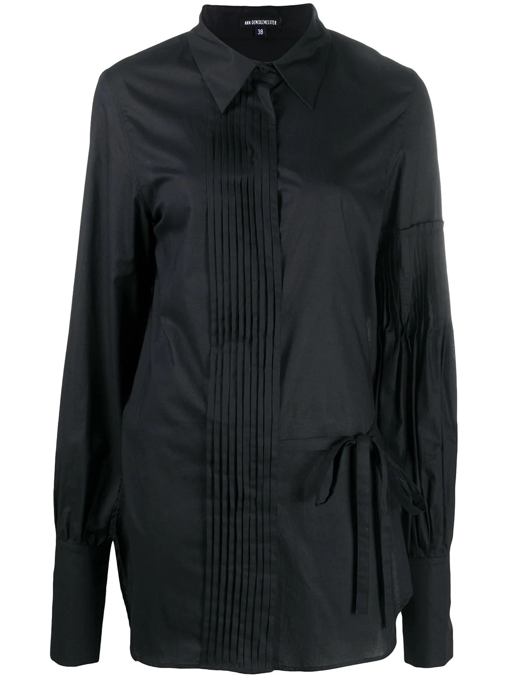 pleated longline shirt - 1