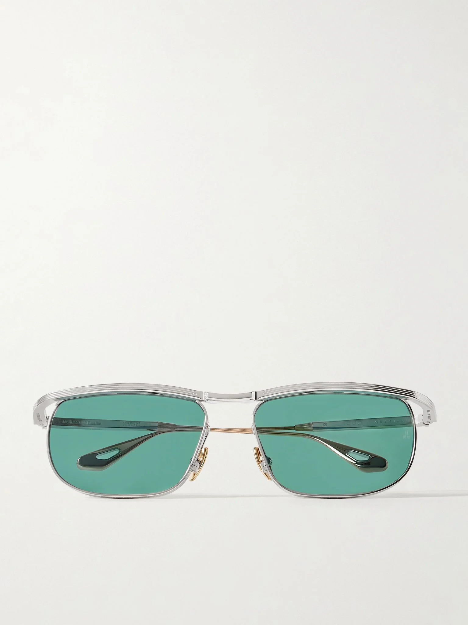Melville D-frame silver- and gold-tone metal sunglasses Silver - 1