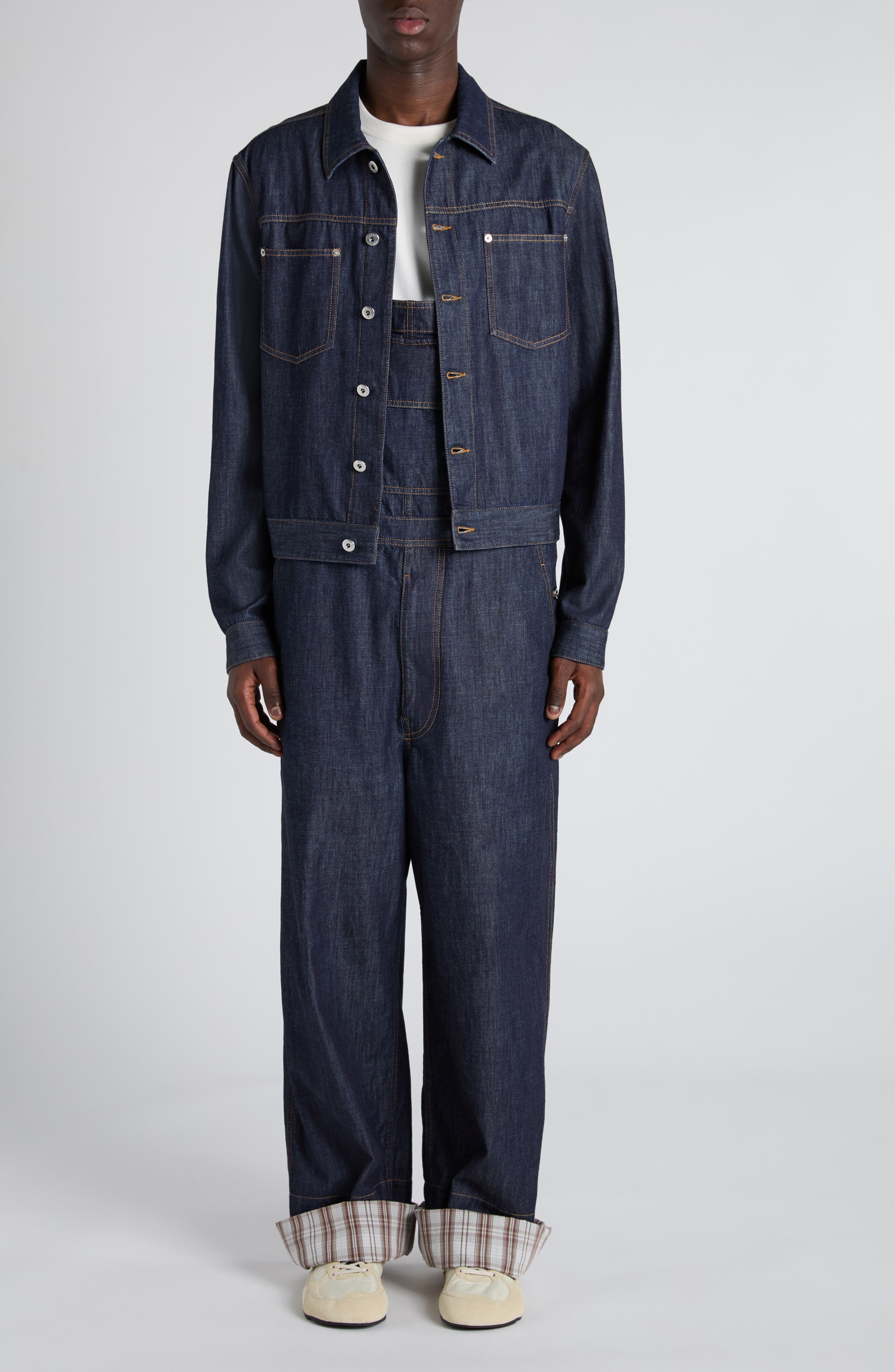 Bottega Veneta Indigo Wash Denim Trucker Jacket in 4245 Indigo at Nordstrom - 2
