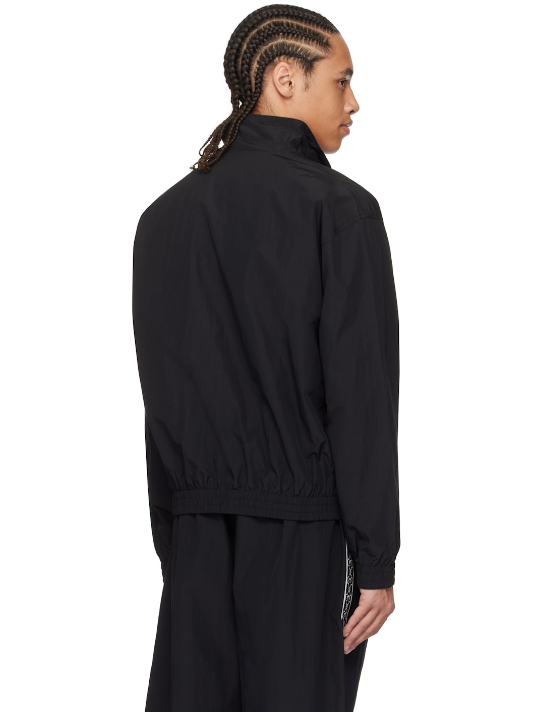 Black Recycled Nylon Track Jacket - 3
