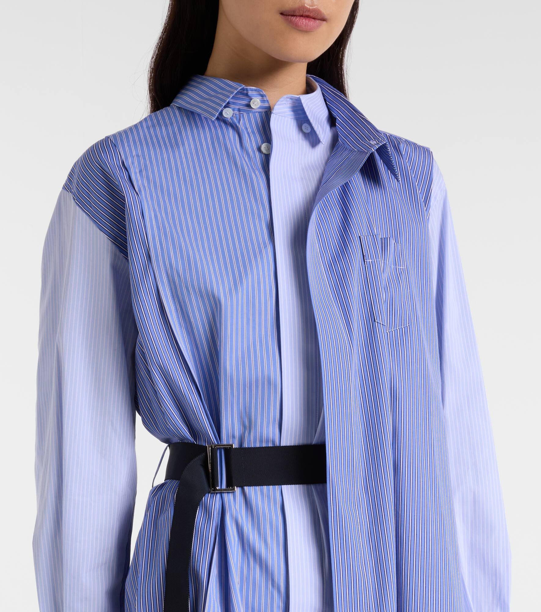 Striped cotton poplin shirt dress - 4