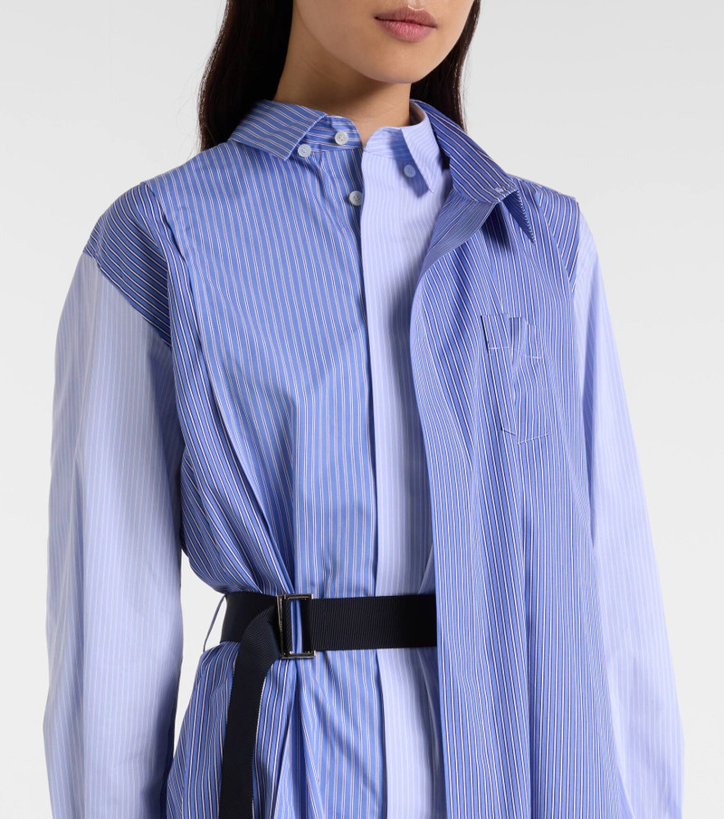 Striped cotton poplin shirt dress 4