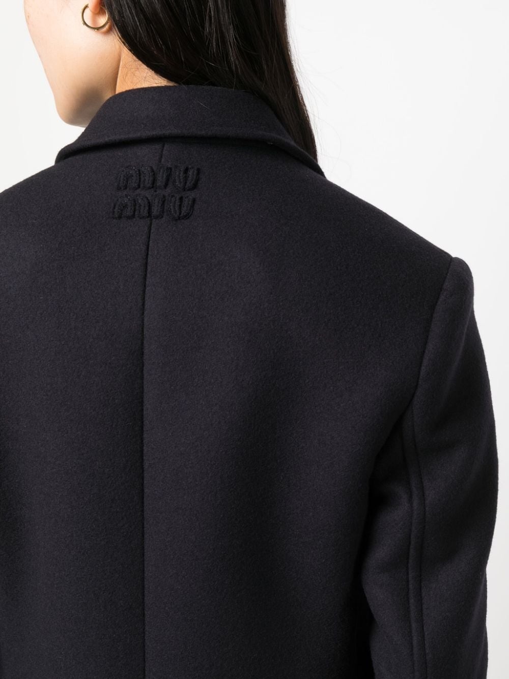 double-breasted wool coat - 5