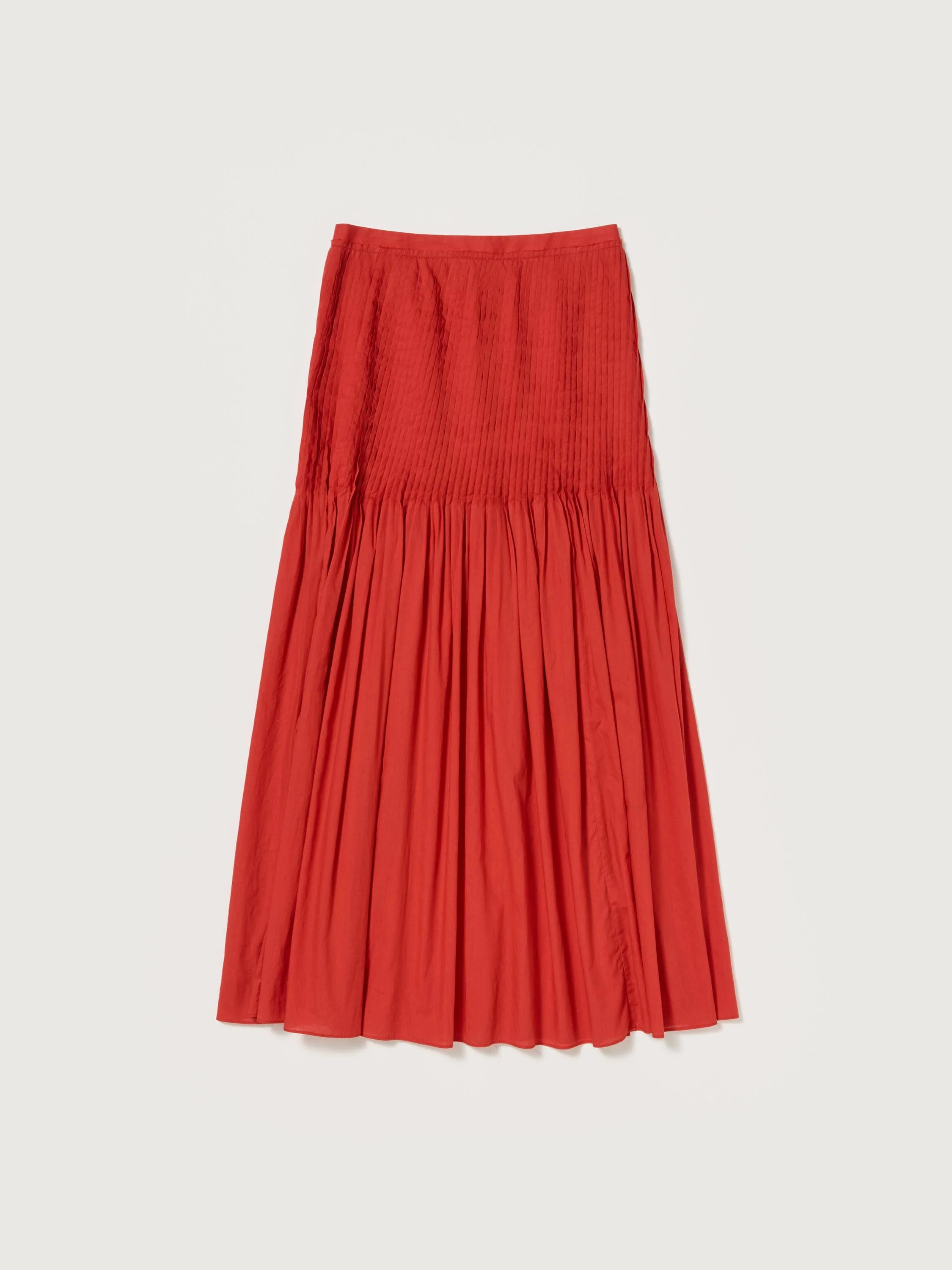 SUPER FINE COTTON LAWN PIN-TUCK SKIRT - 1