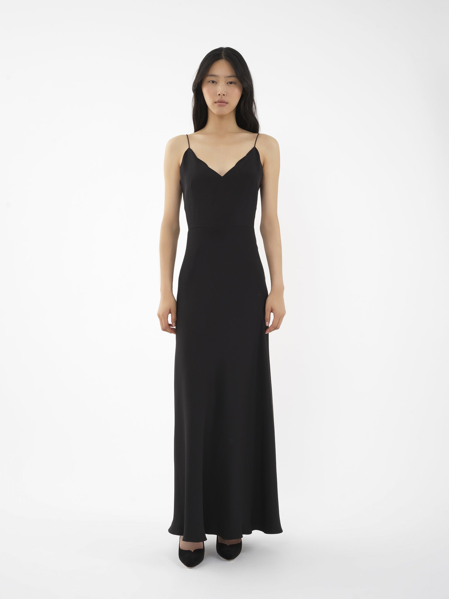 SLEEVELESS LONG FLARED DRESS - 3