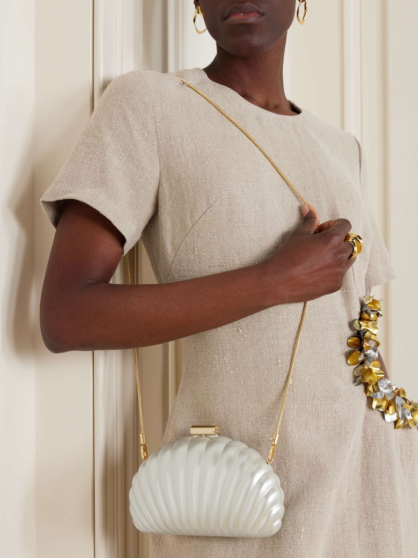 Monet resin clutch Ivory - 2