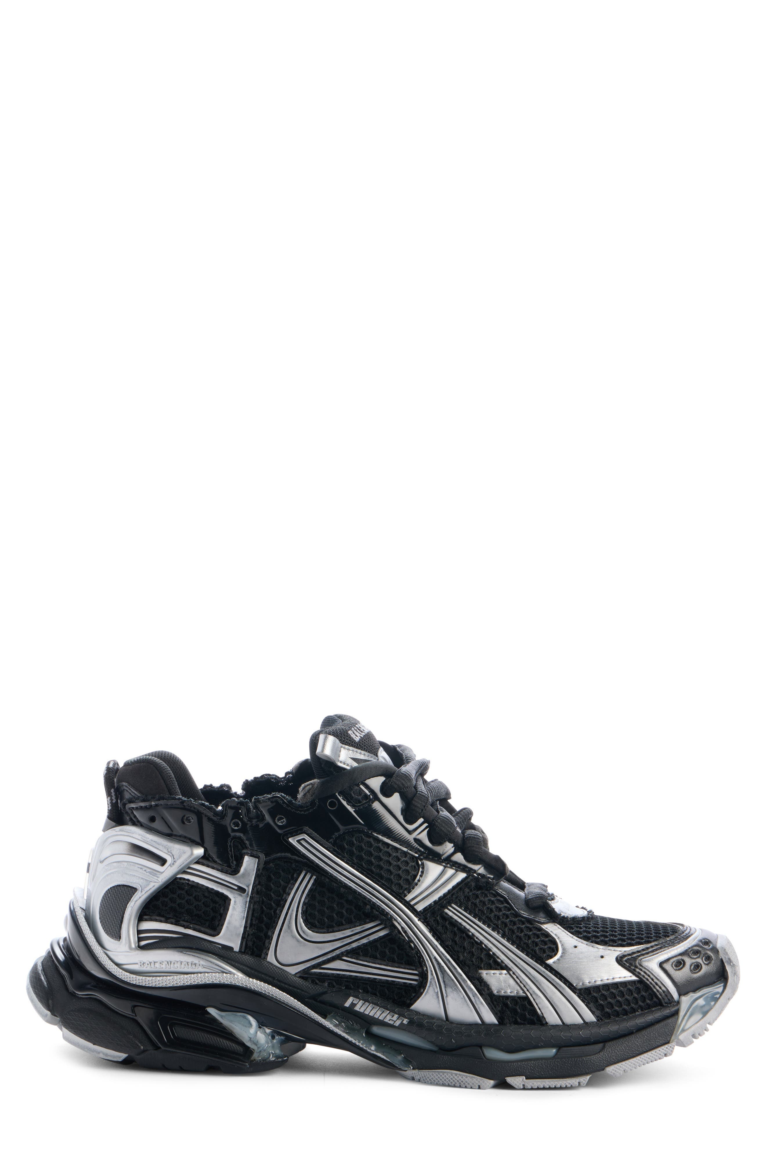 Balenciaga Runner Sneaker in Black /Silver at Nordstrom - 3