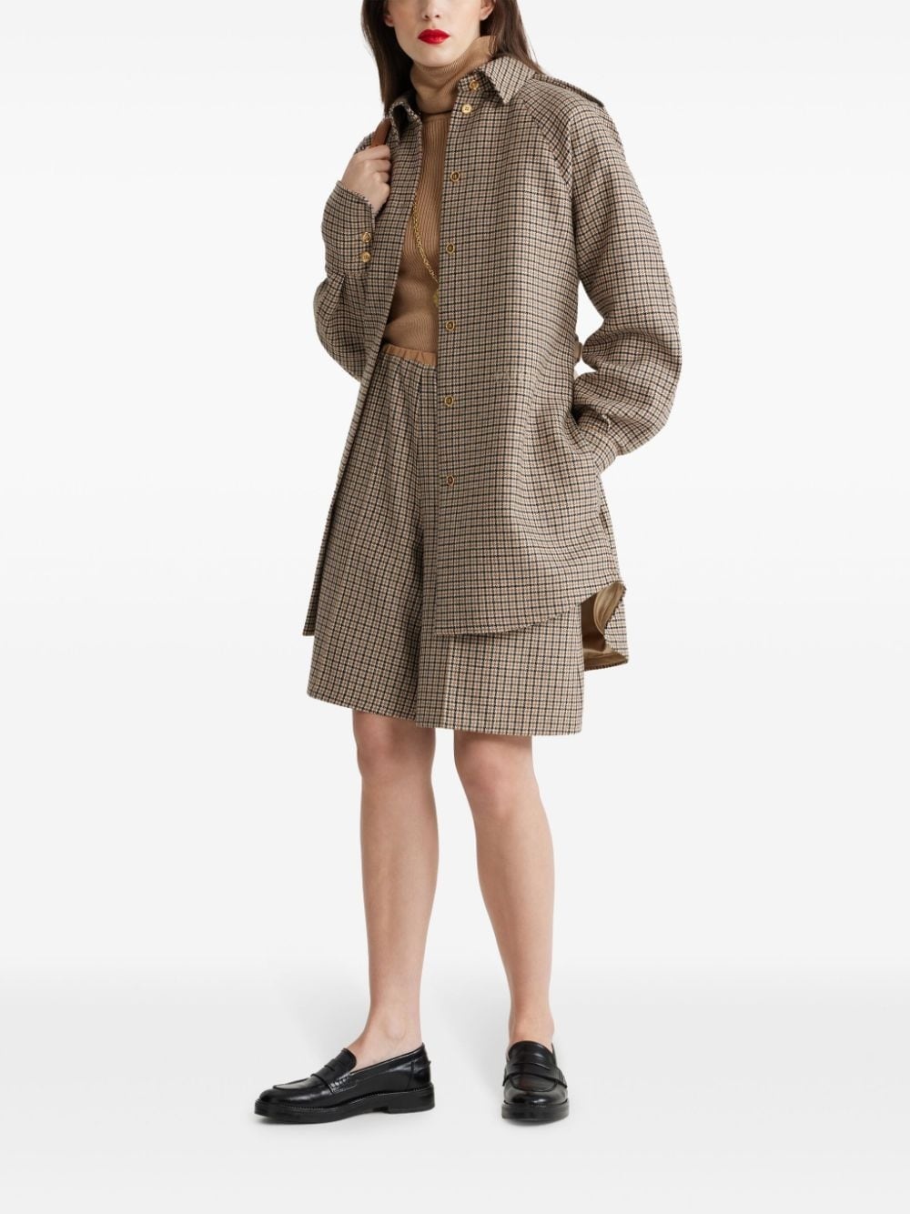 recycled-wool blend mini shirt dress - 2