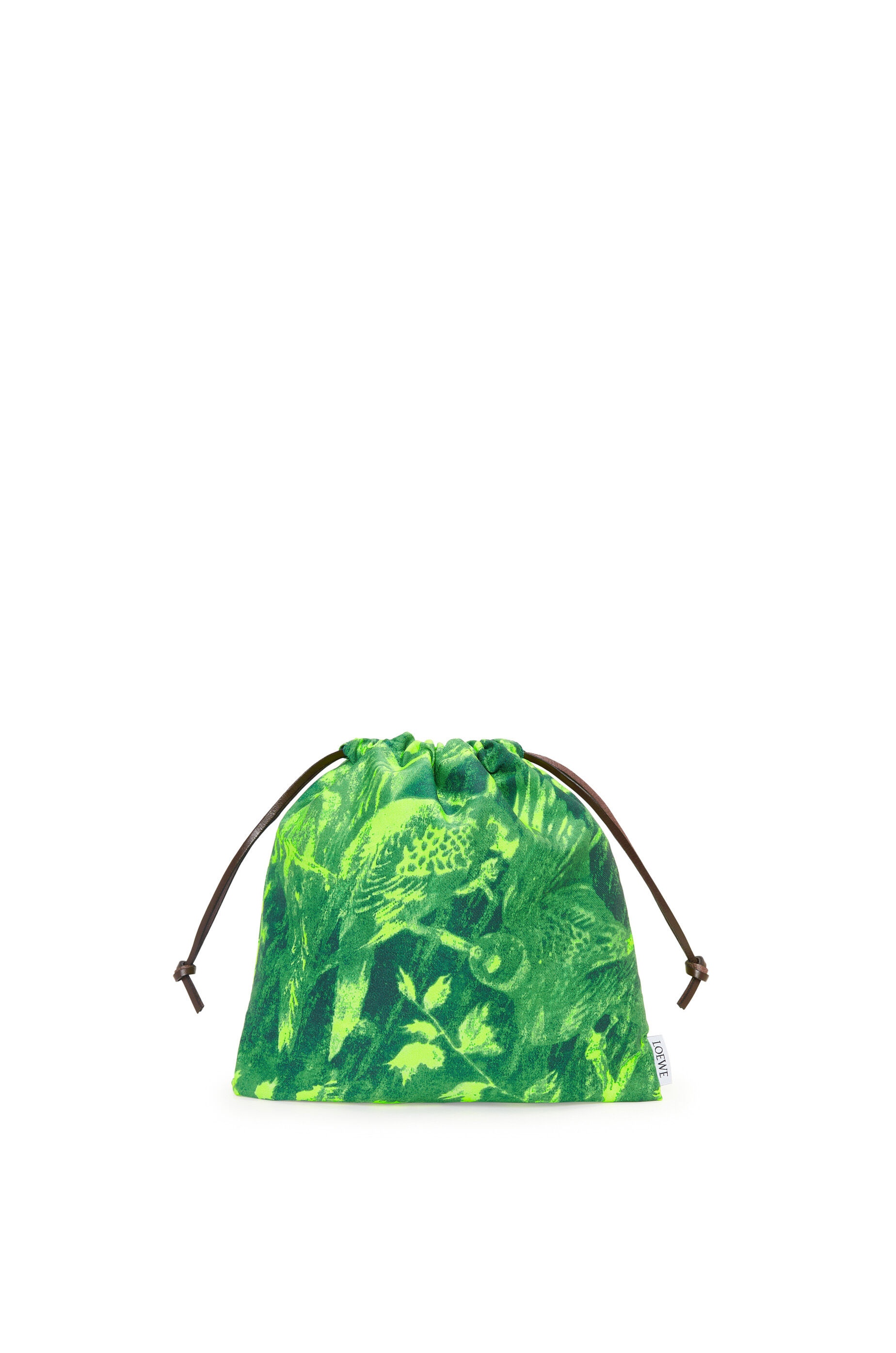 Small drawstring pouch in canvas - 1