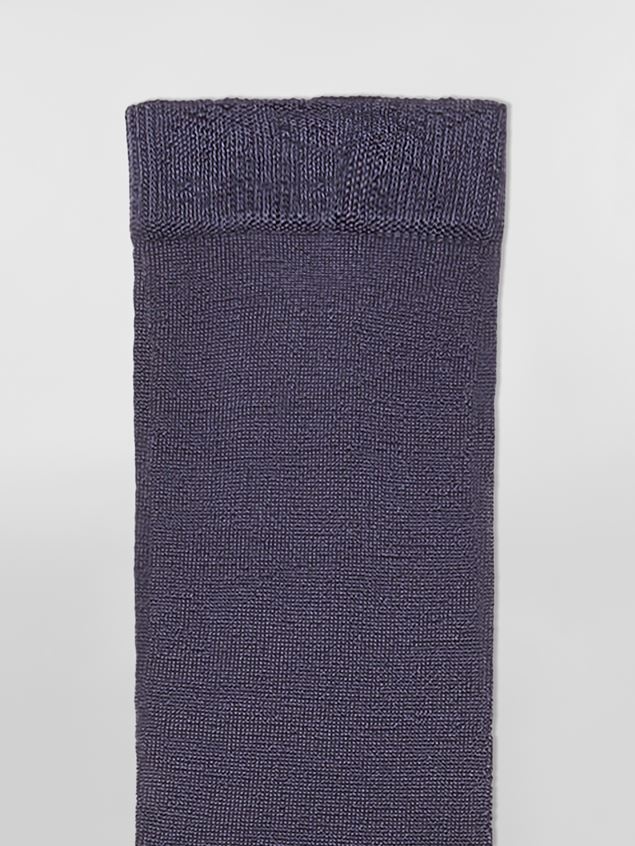 BURGUNDY SHINY VISCOSE SOCK - 3