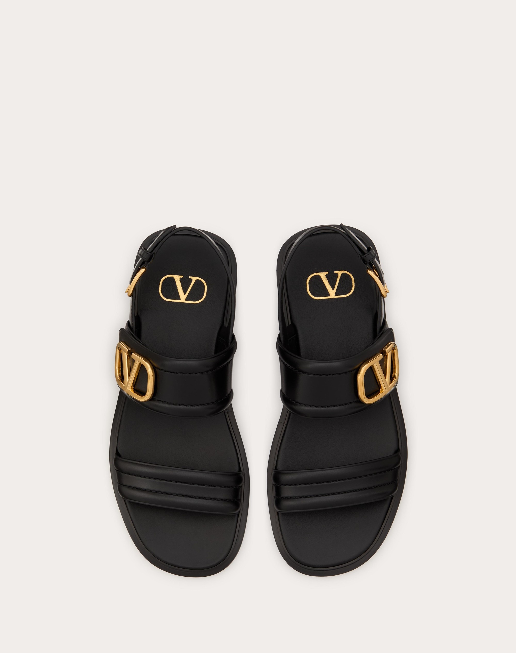 VLOGO SIGNATURE CALFSKIN SANDAL - 4