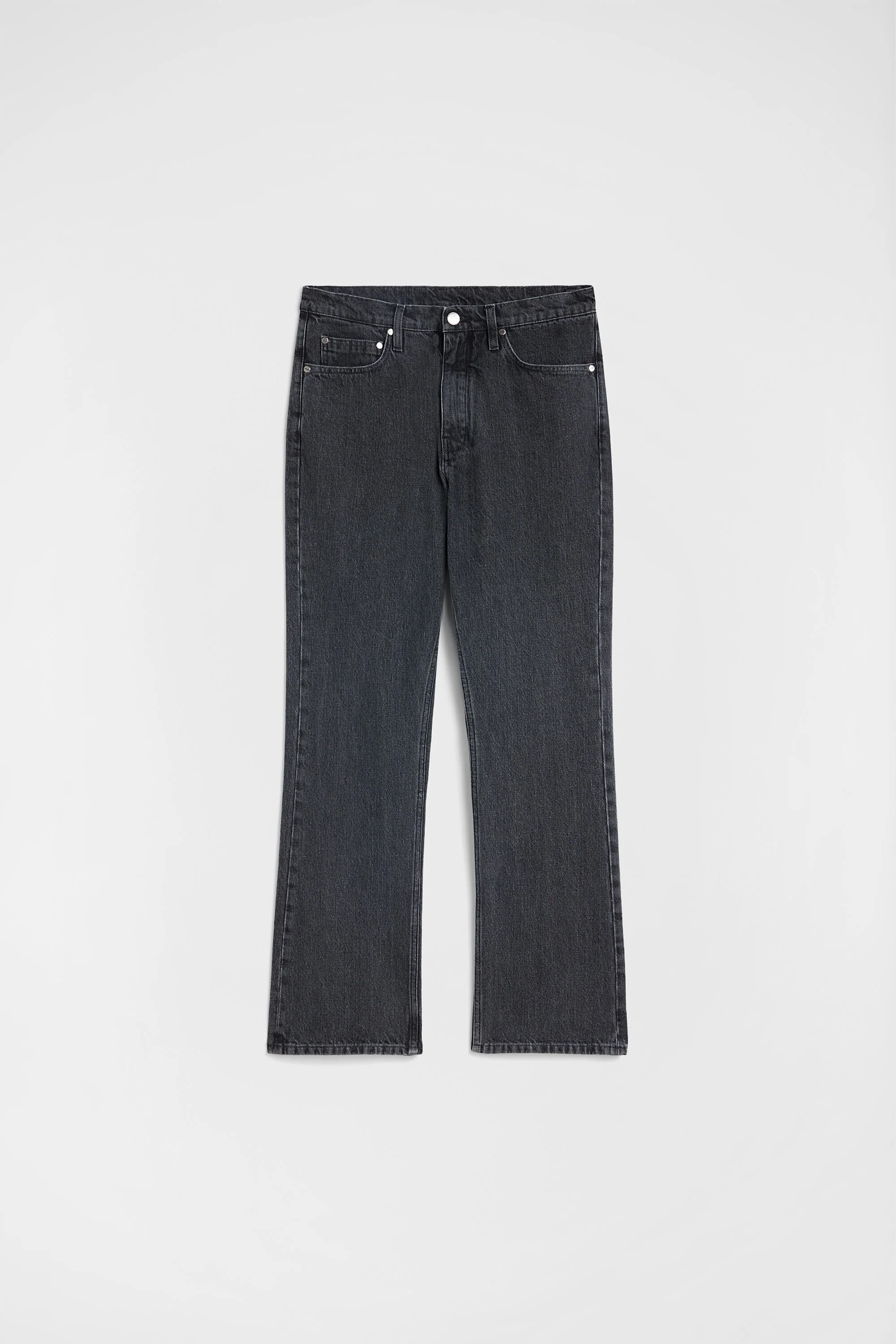 Flared Lightweight Denim Trousers - 1