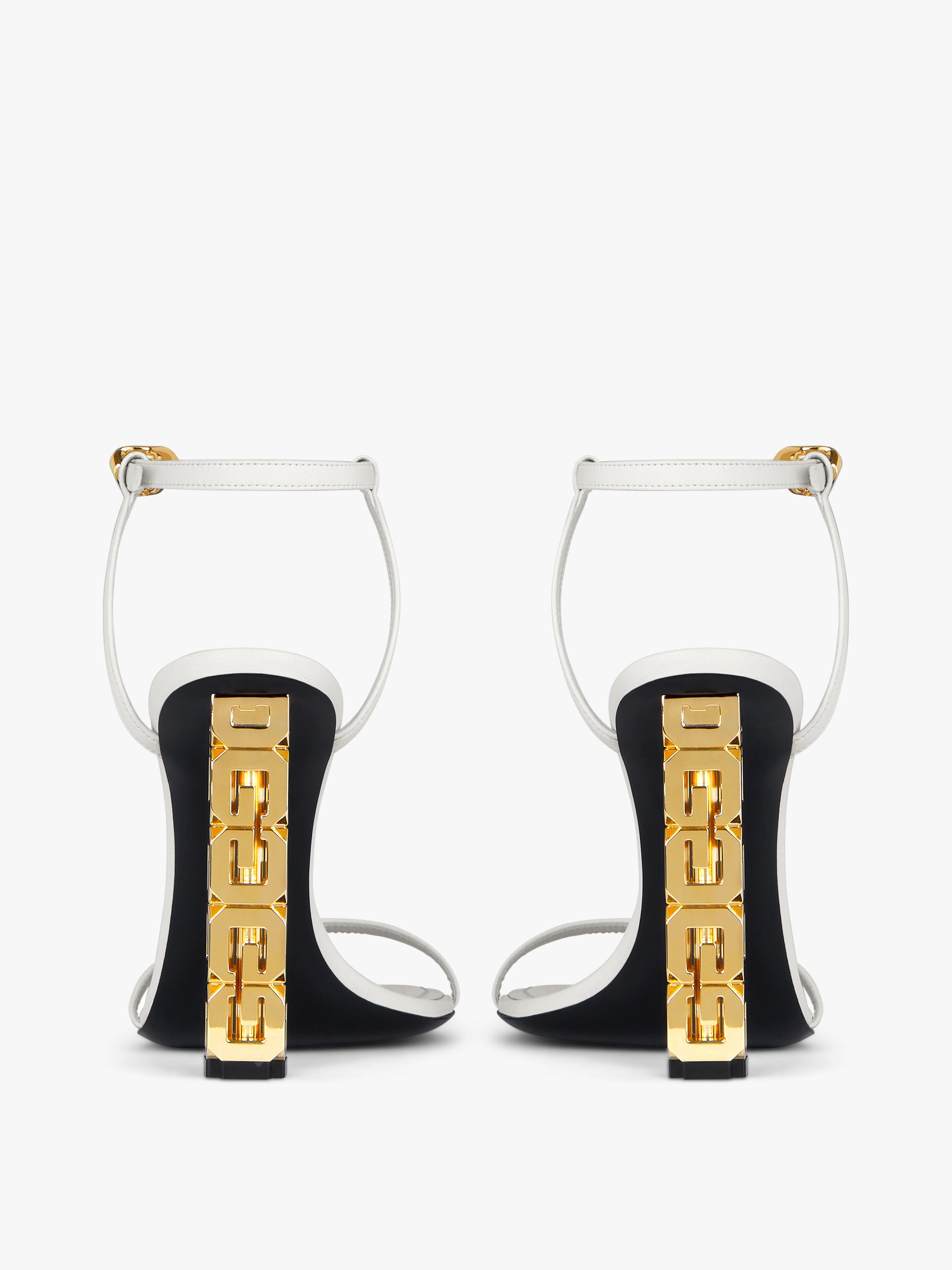G CUBE SANDALS IN LEATHER - 6