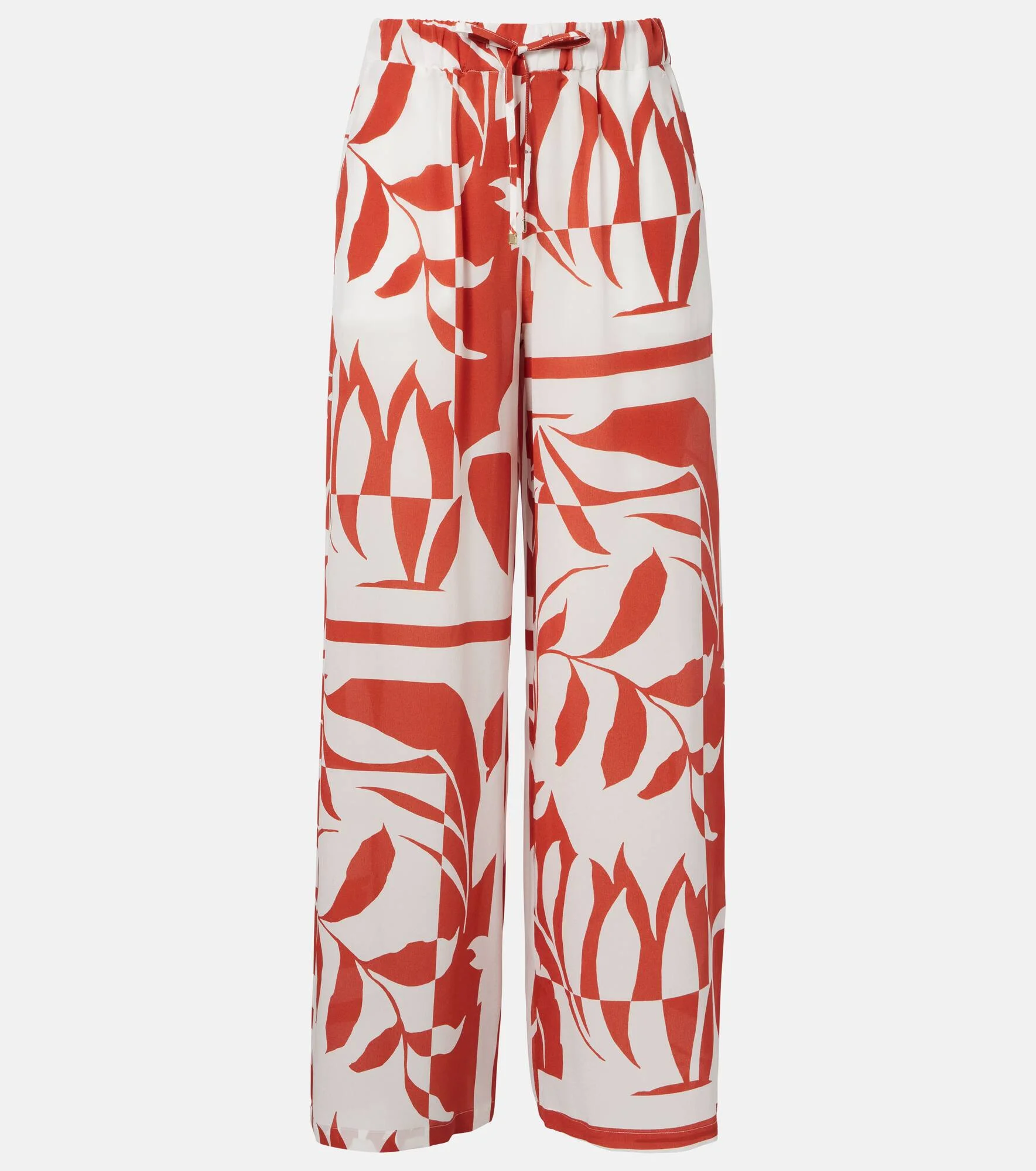 Voto printed silk wide-leg pants - 1