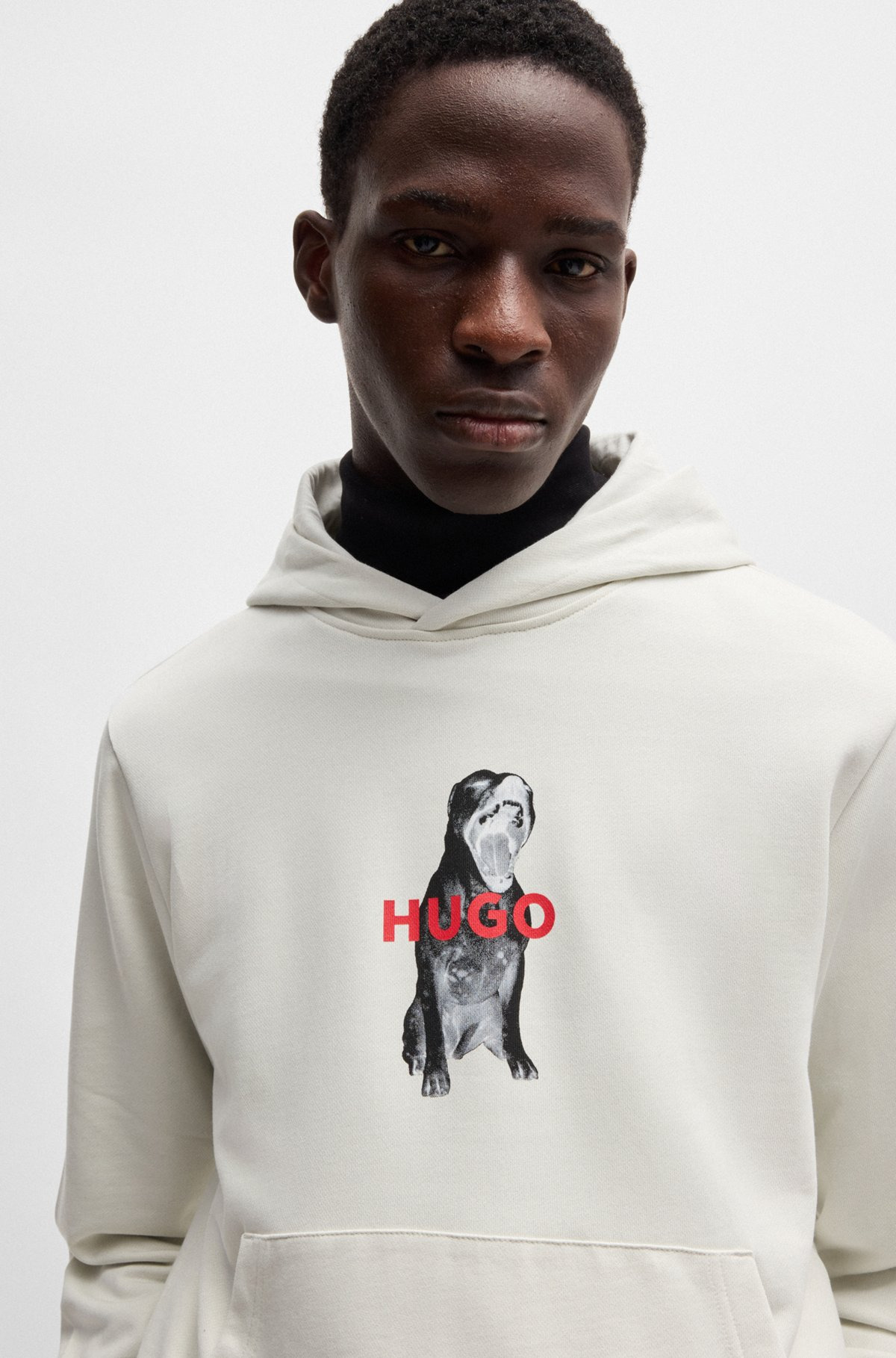 COTTON-TERRY REGULAR-FIT HOODIE WITH ANIMAL GRAPHICS - 3