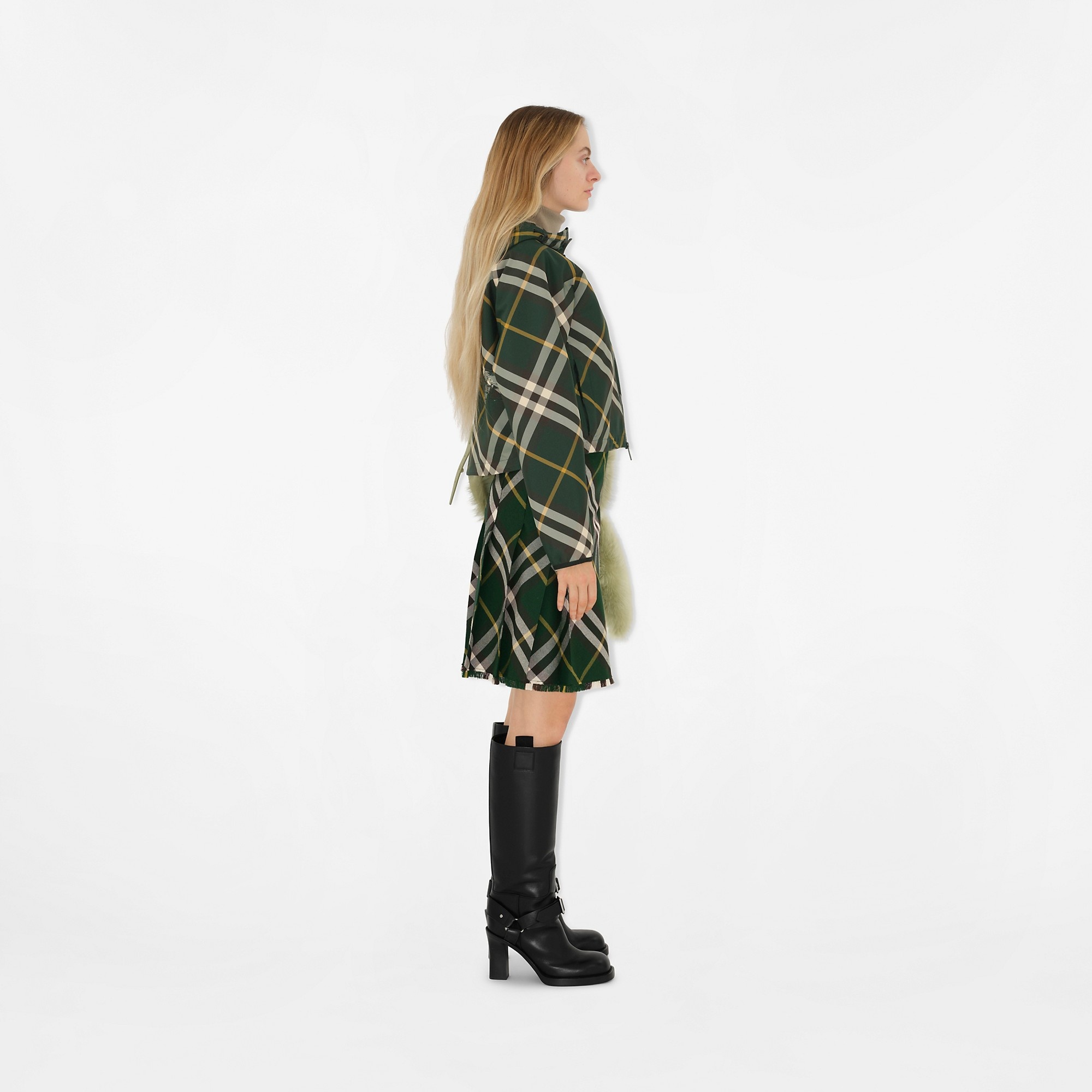 Cropped Check Lightweight Jacket - 3
