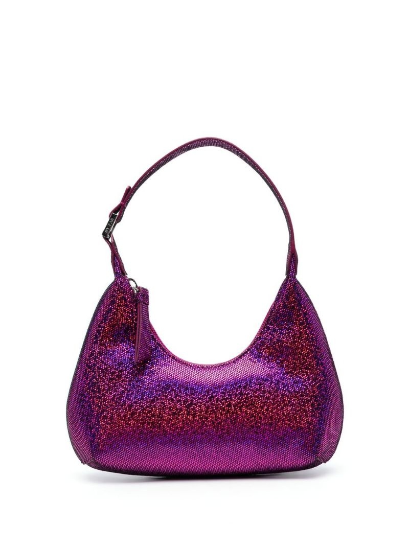 glitter-detail shoulder bag - 1