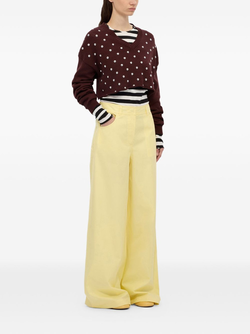 MSGM studded V-neck knitwear outlook