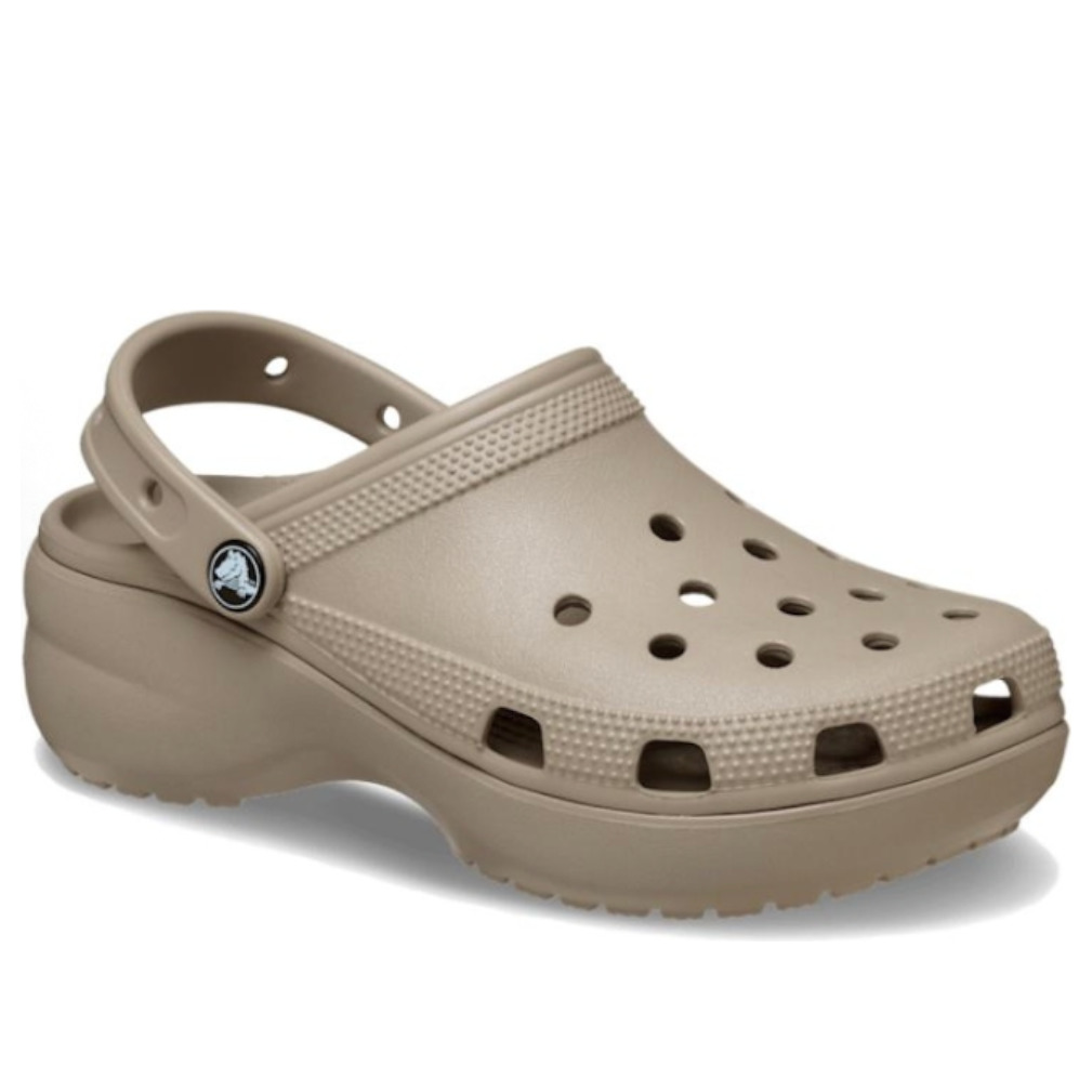(WMNS) Crocs Classic Plaform Clog 'Taupe' 206750-214 - 2