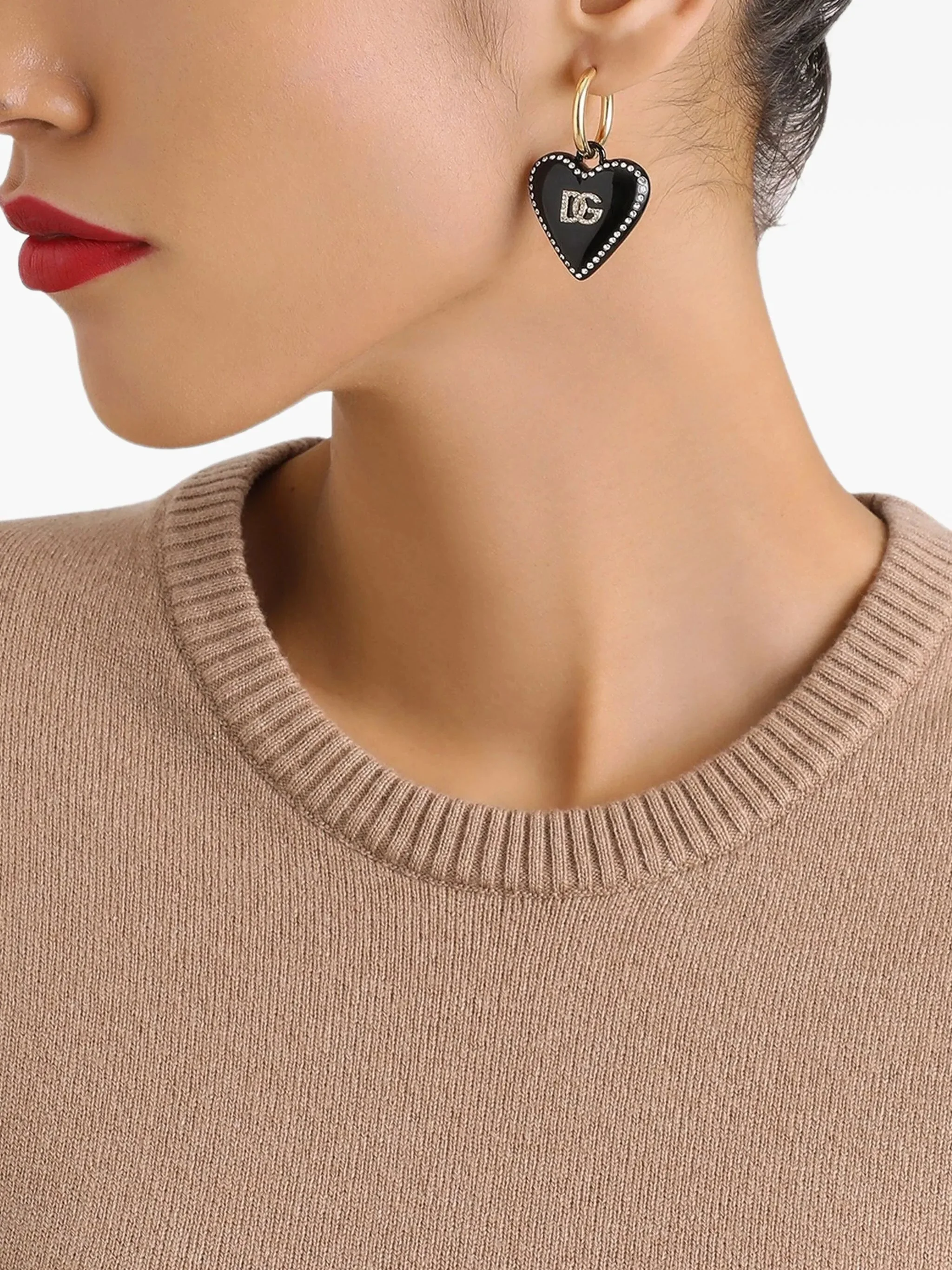 heart drop earrings - 1