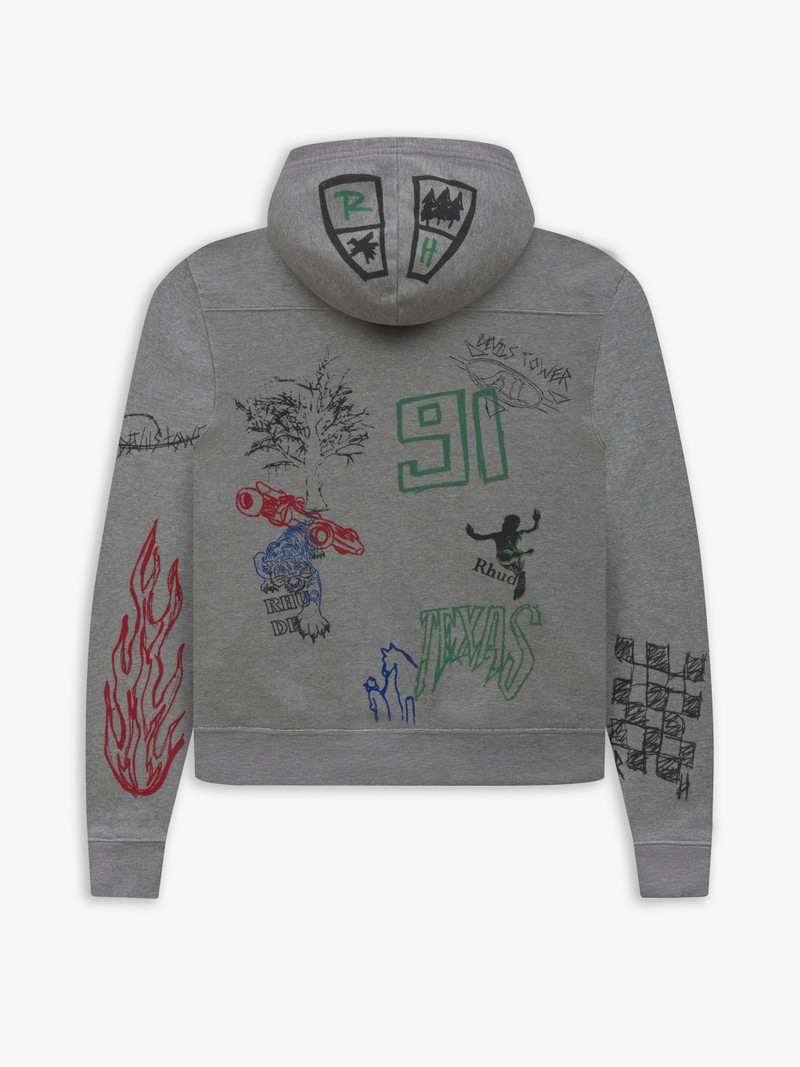 Rhude DOODLE HOODIE outlook