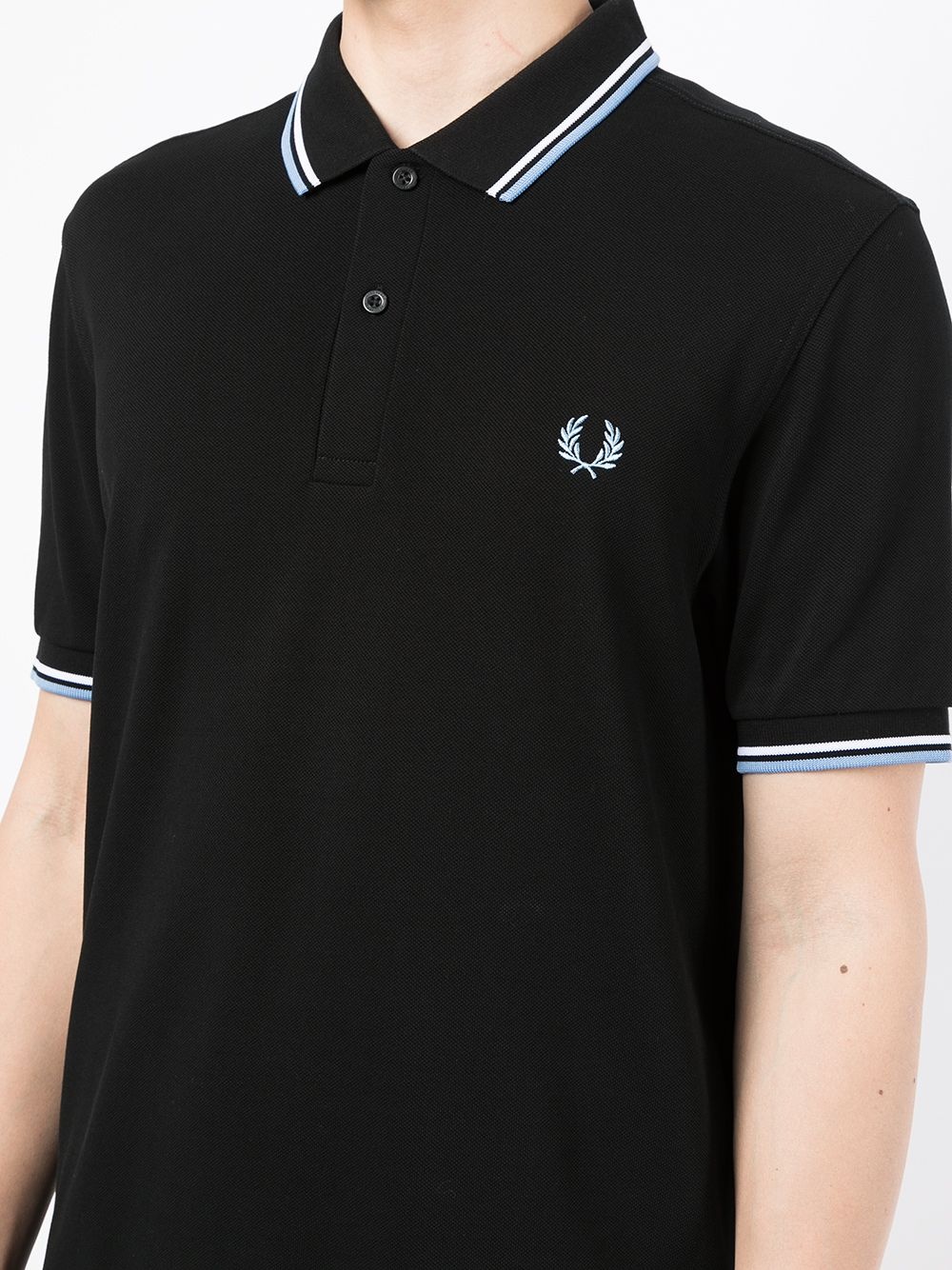 embroidered-logo short-sleeved polo shirt - 5