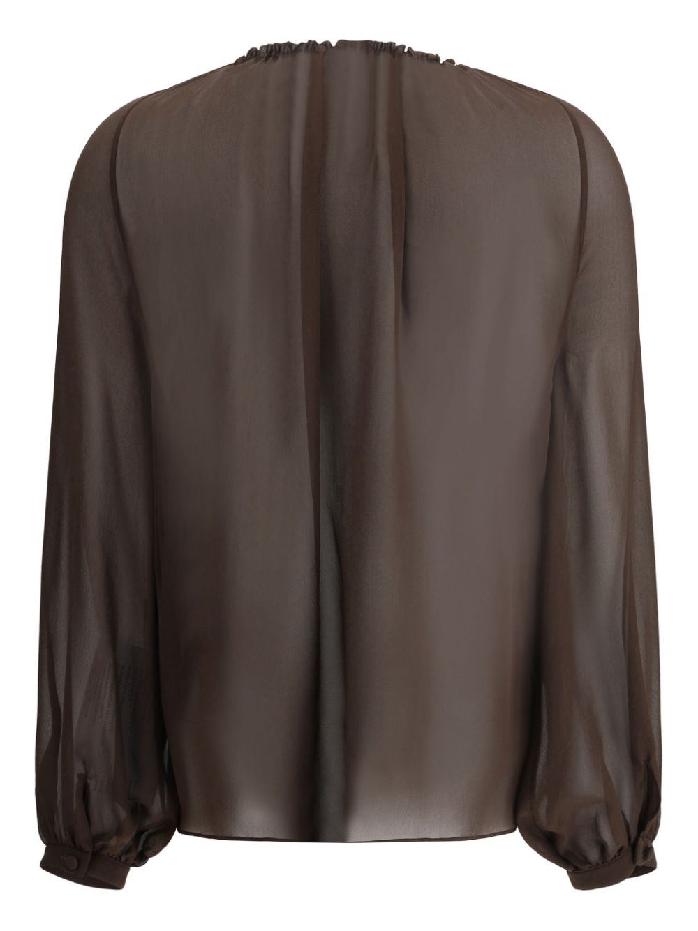 long-sleeve silk blouse - 2