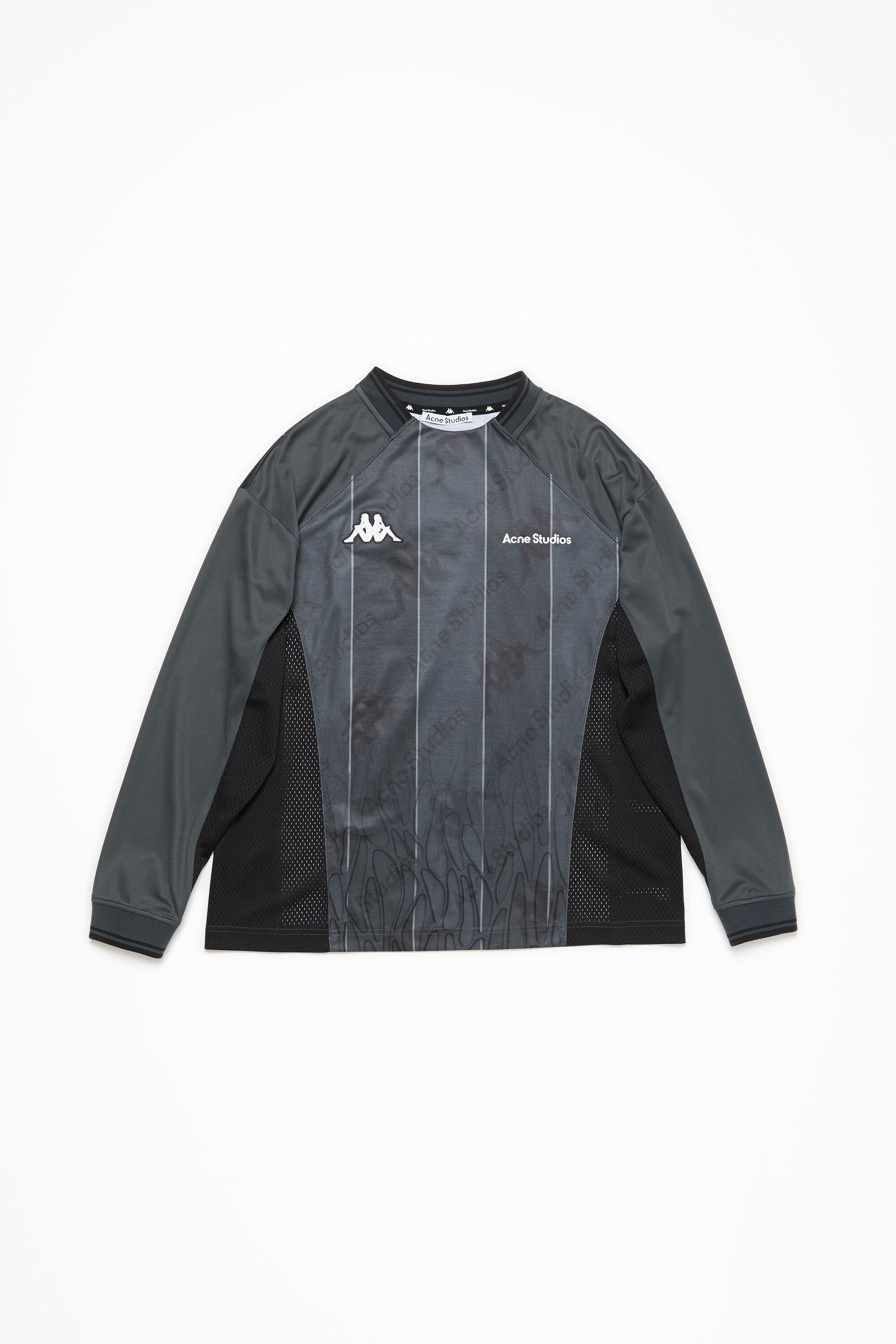Logo t-shirt - Acne Studios x Kappa - Anthracite/black - 1