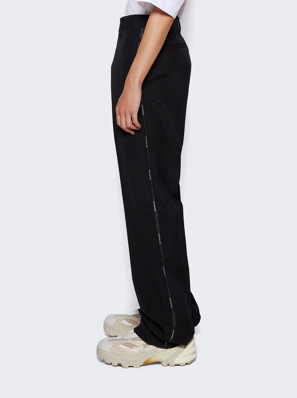 Raw Cut Slim Fit Trousers Black - 4