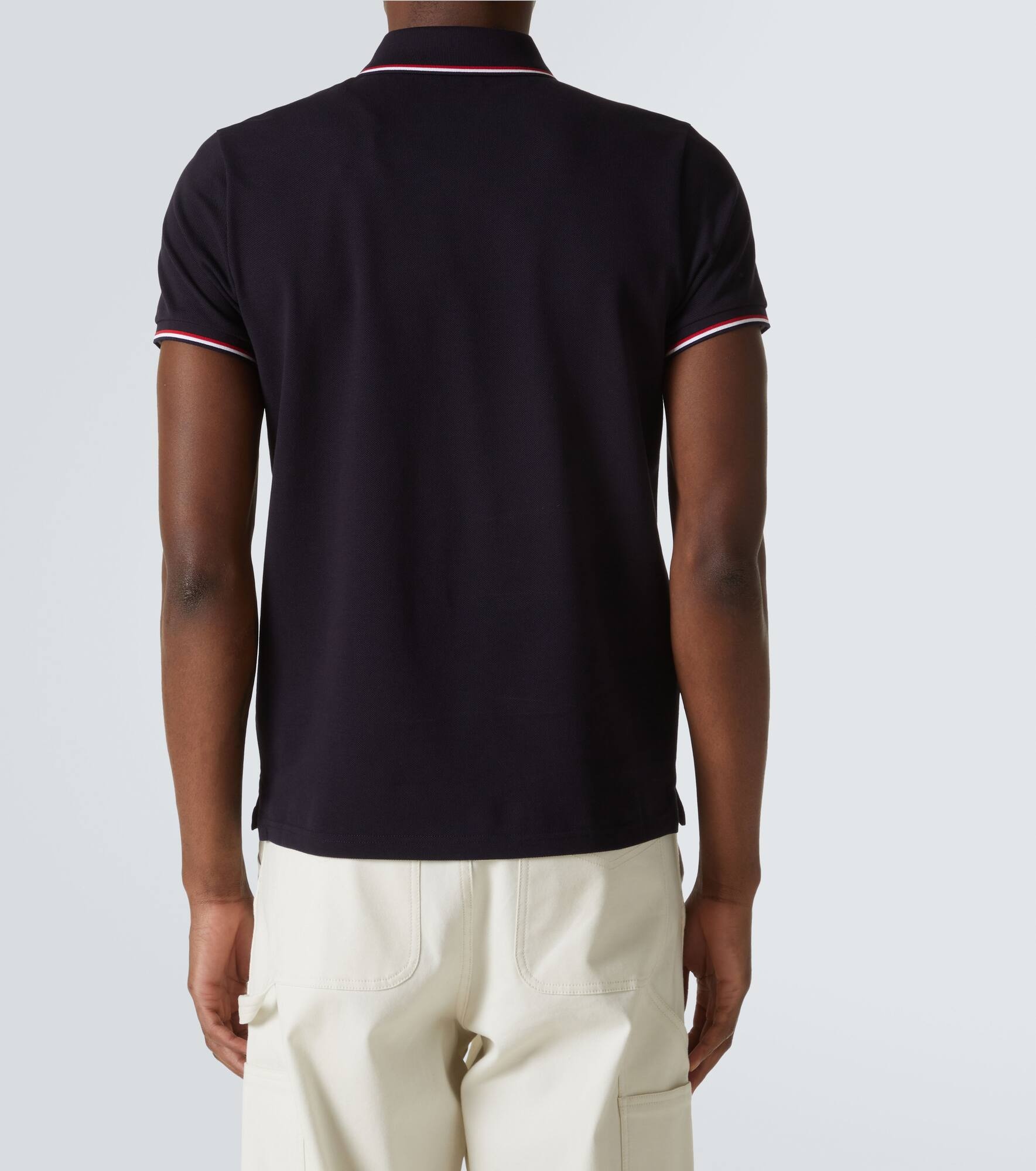 Logo cotton piqué polo shirt - 4
