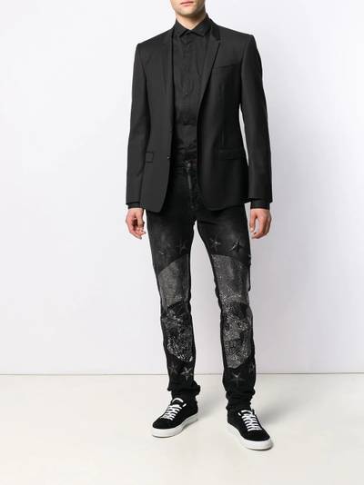 PHILIPP PLEIN platinum cut statement shirt outlook