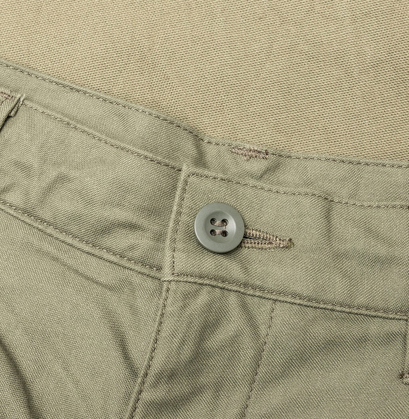 CONTRAST COTTON PANTS - KHAKI 3