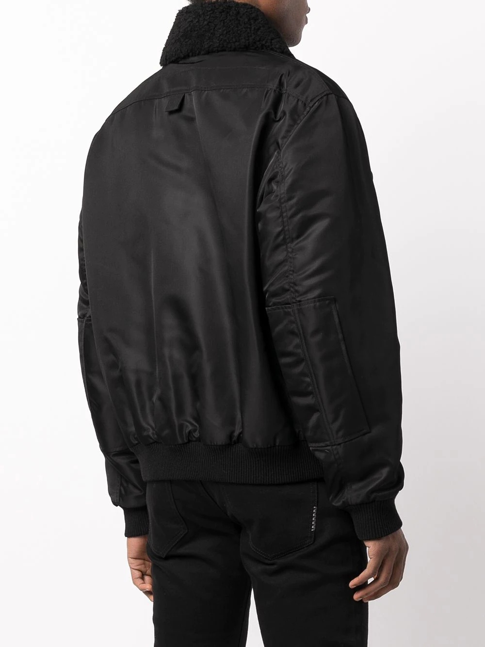 fur-trim bomber jacket - 4