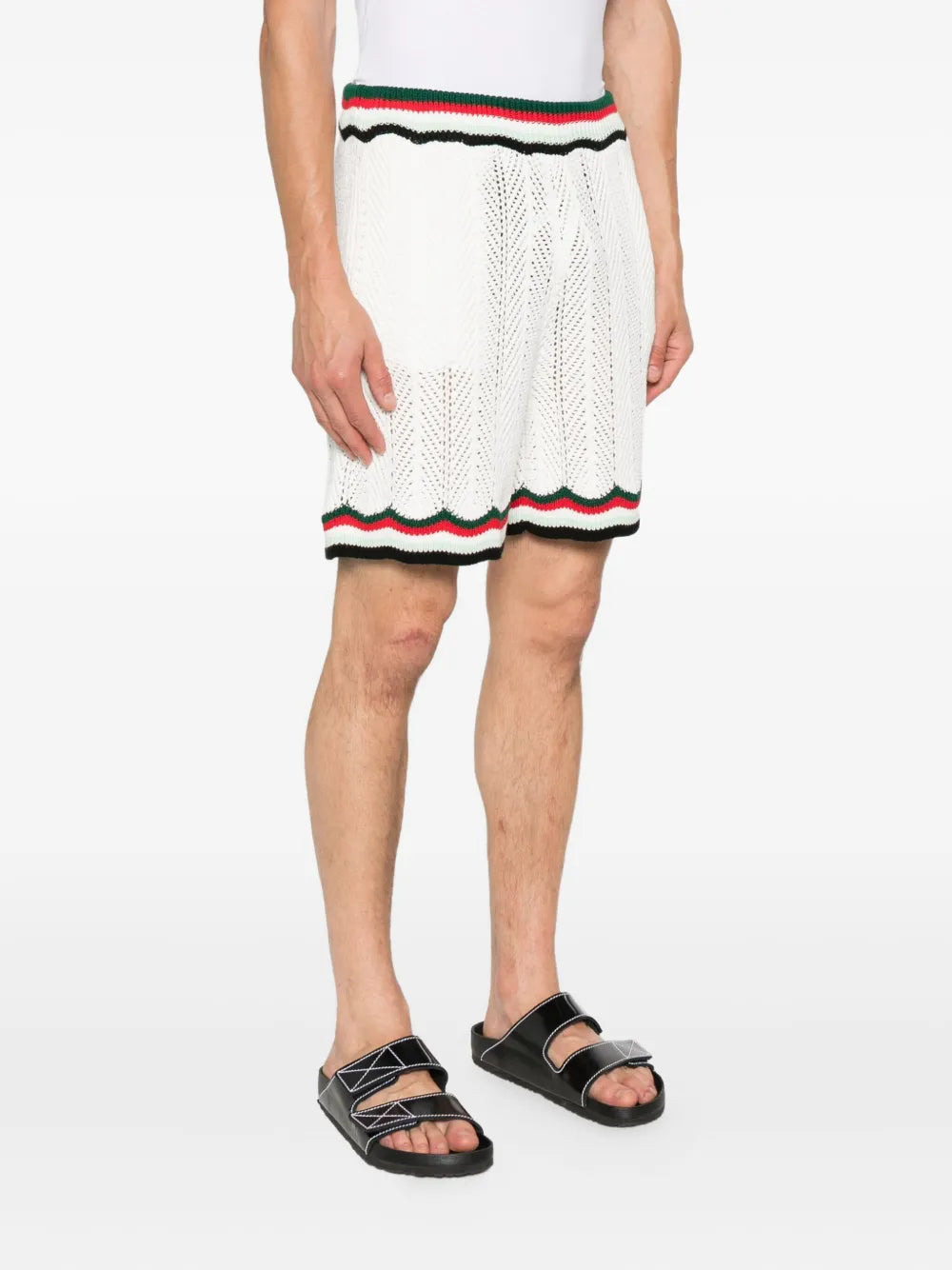 Casablanca Men Athletic Shorts With Striped Detail - 3