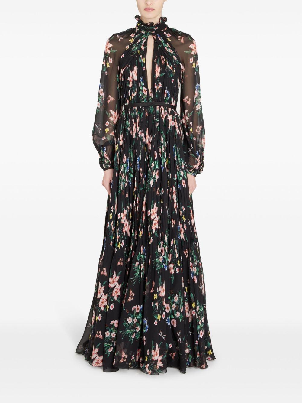 botanical draped dress - 6